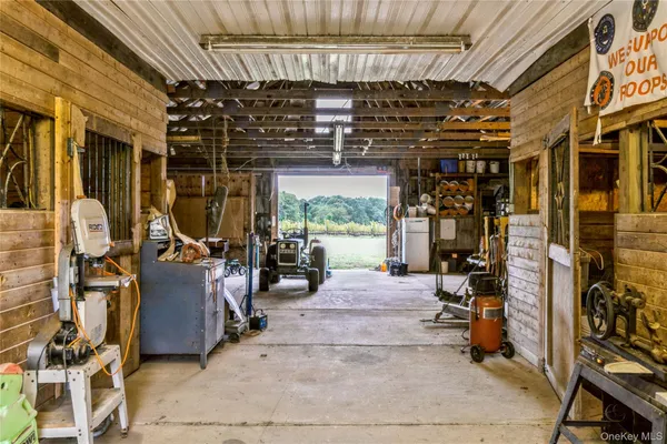 a view of a porch with furniture