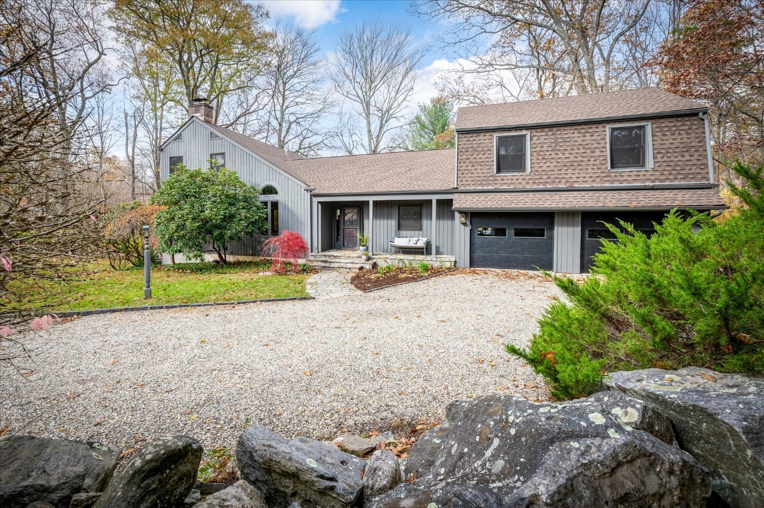 a house view with a outdoor space