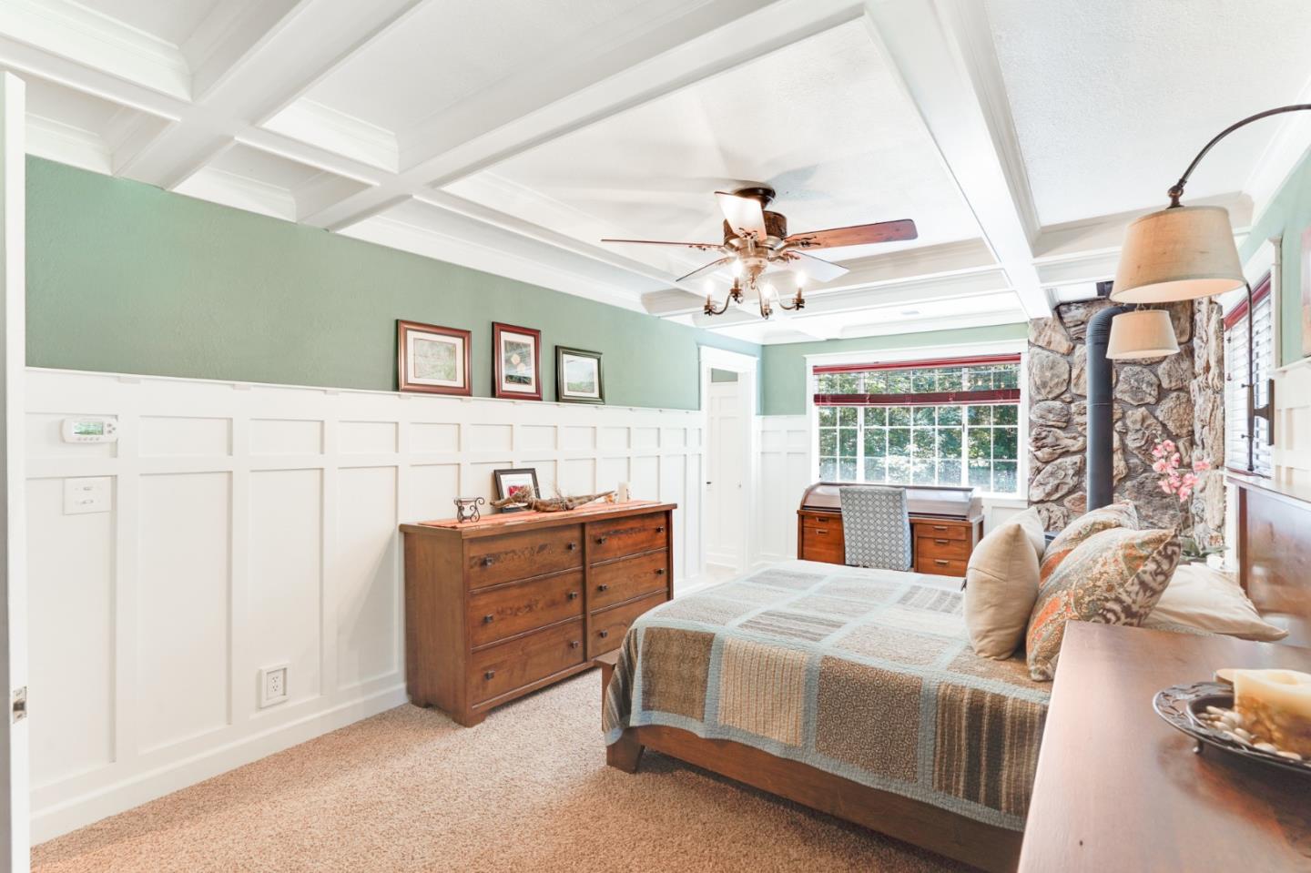 64 Pope Road La Honda, CA 94020 - Photo 16 of 32 a bed room with a bed and a large window