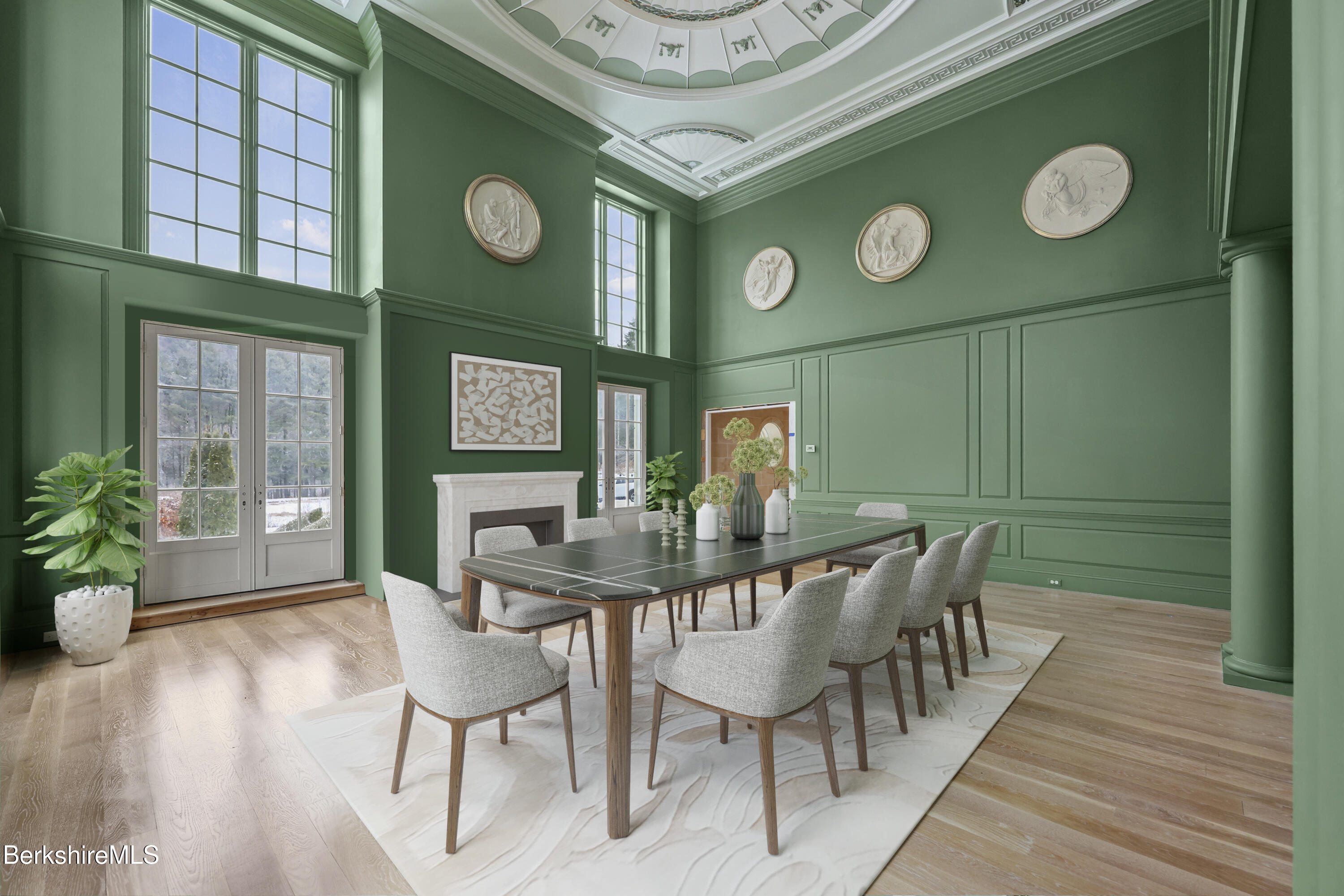 209 Blue Hill Road Great Barrington, MA 01230 - Photo 17 of 46 a view of a dining room with furniture and wooden floor