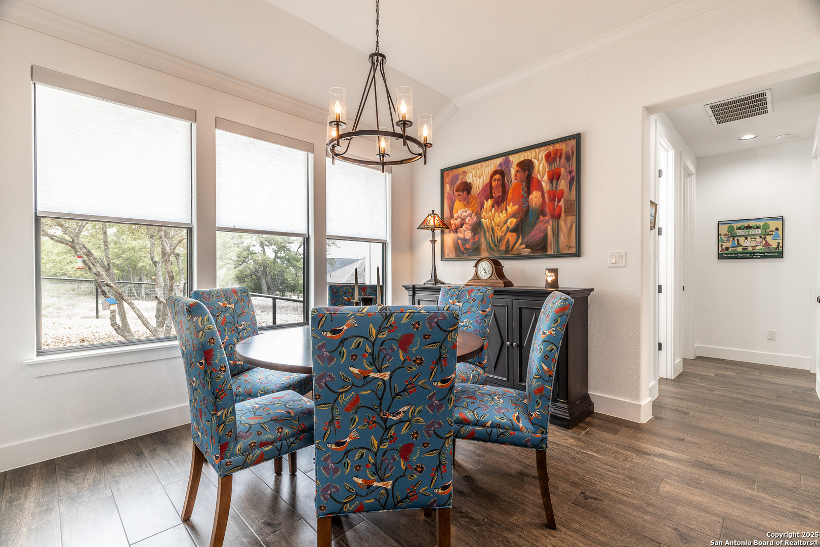 102 Eli Seal Blanco, TX 78606 - Photo 15 of 41 a view of a dining room with furniture window and wooden floor