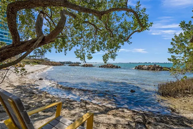a view of a big yard next to a building