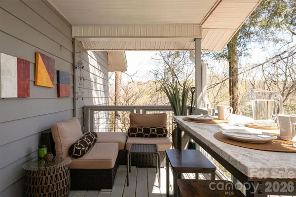 a outdoor space with furniture
