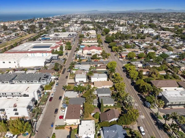 an aerial view of a city