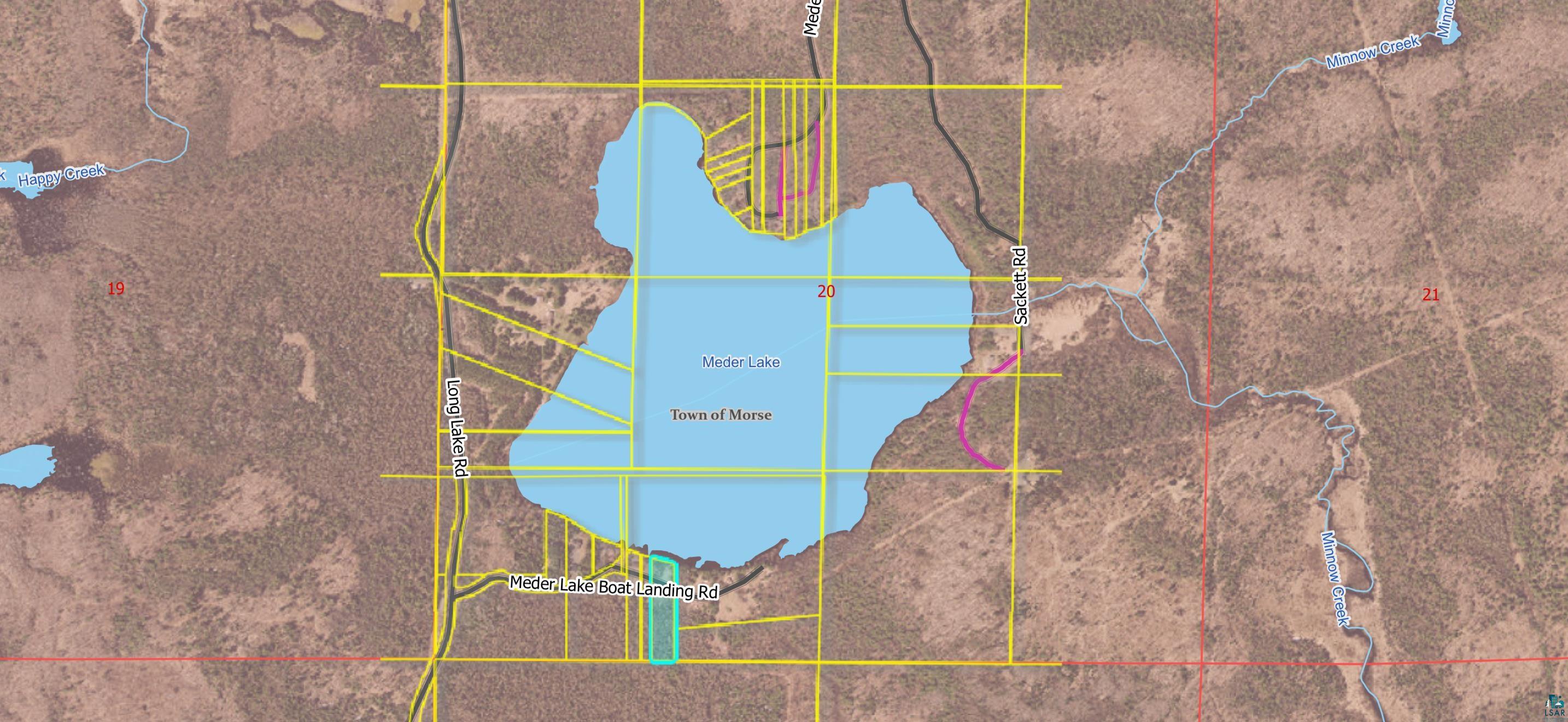 0 Meder Lake Boat Landing Road Mellen, WI 54546 - Photo 7 of 7 Map / location with property parcel outlined