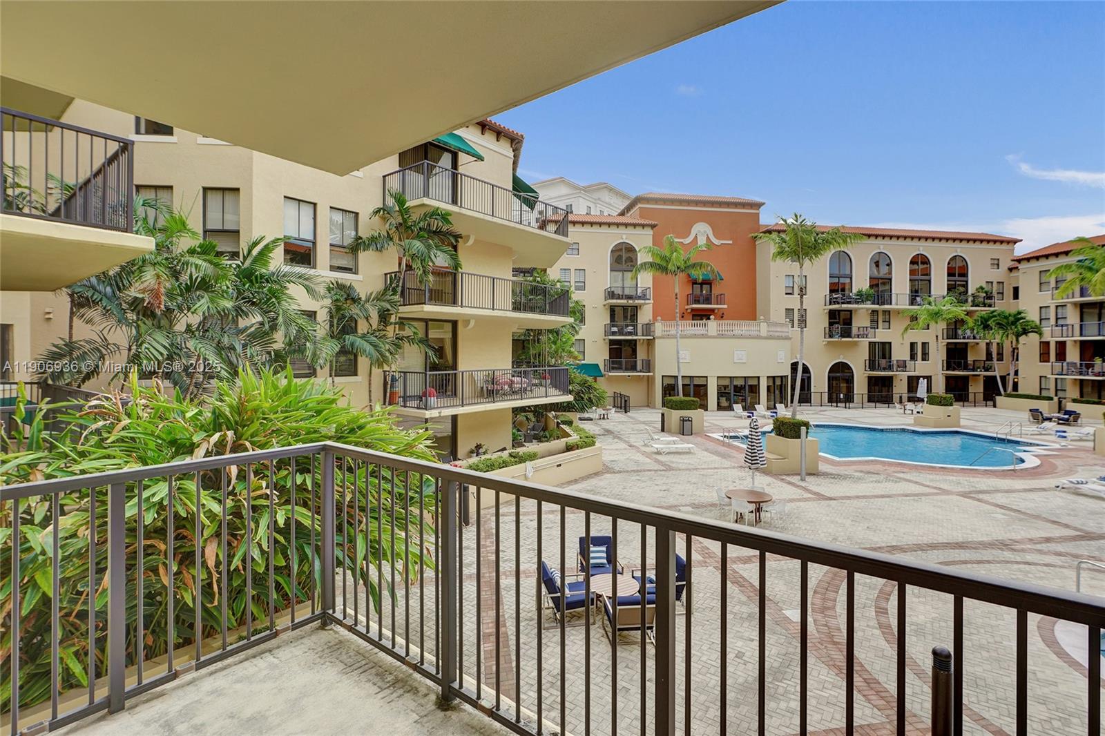 55 Merrick Way, Unit 619 Coral Gables, FL 33134 - Photo 36 of 40 a view of a building from a balcony
