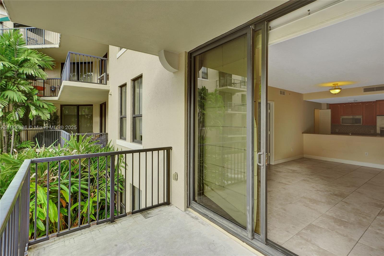 55 Merrick Way, Unit 619 Coral Gables, FL 33134 - Photo 37 of 40 a view of balcony with furniture