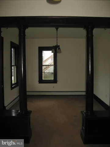 an empty room with a window