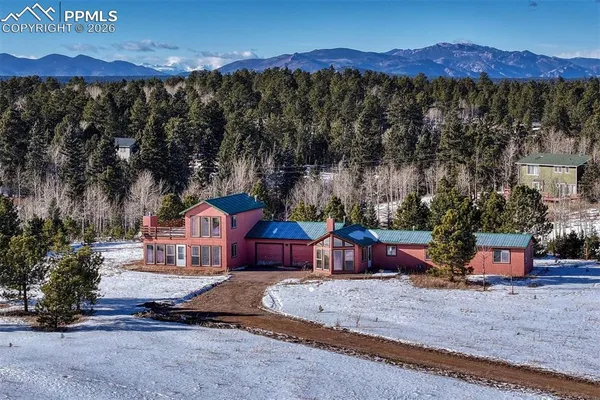 a view of outdoor space yard and mountain view