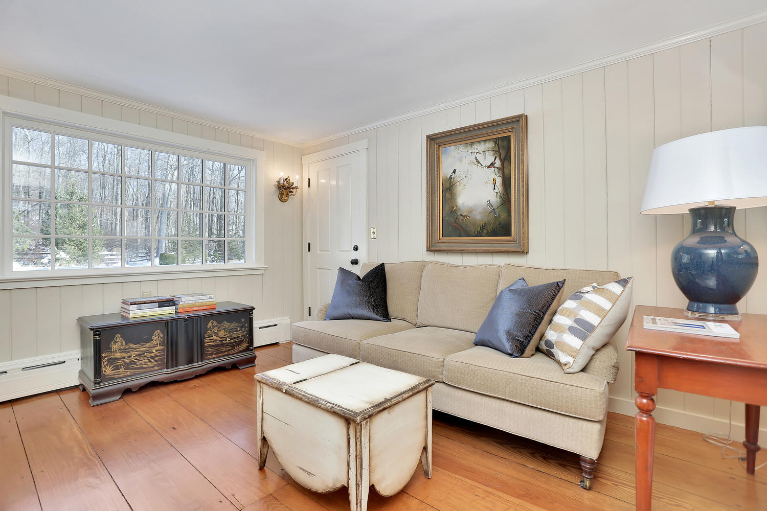231 Turtle Back Road New Canaan, CT 06840 - Photo 6 of 22 a living room with furniture and a large window