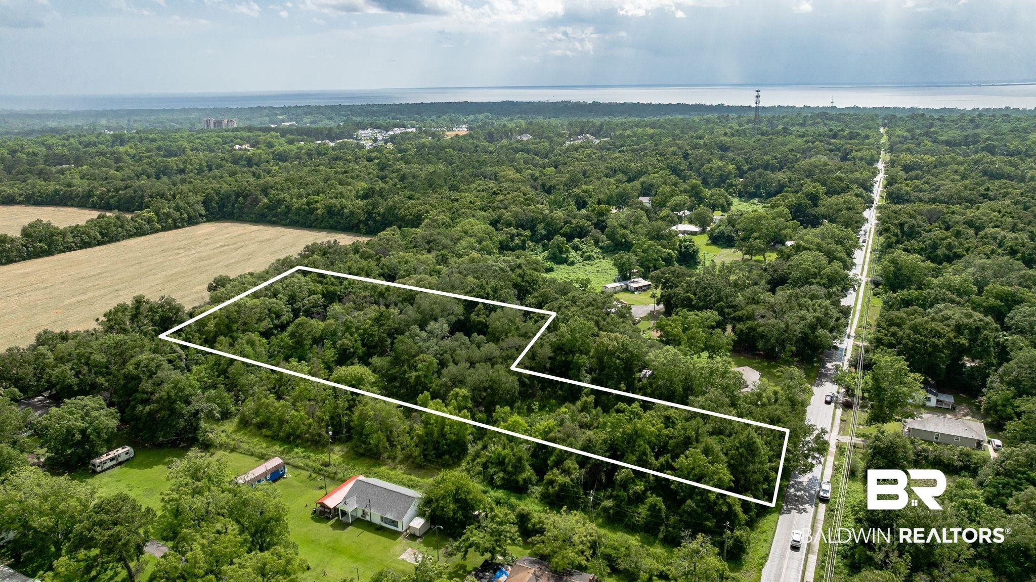 7360 Twin Beech Road Fairhope, AL 36532 - Photo 3 of 16 View of property location with property boundaries highlighted