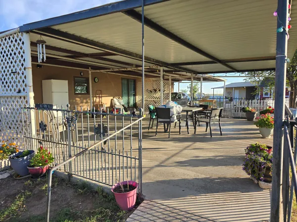 a view of a door of the house