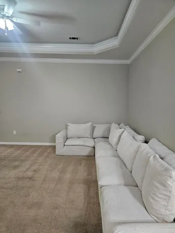 a living room with furniture and a couch