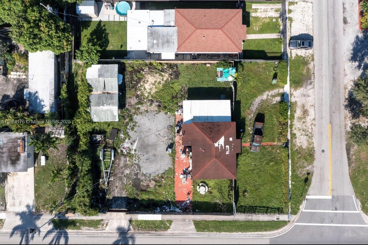 782 East 37th Street Hialeah, FL 33013 - Photo 46 of 46 an aerial view of a house with a garden and yard