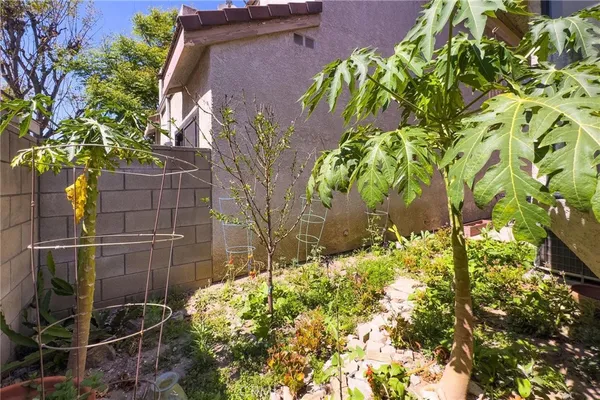 a backyard of a house