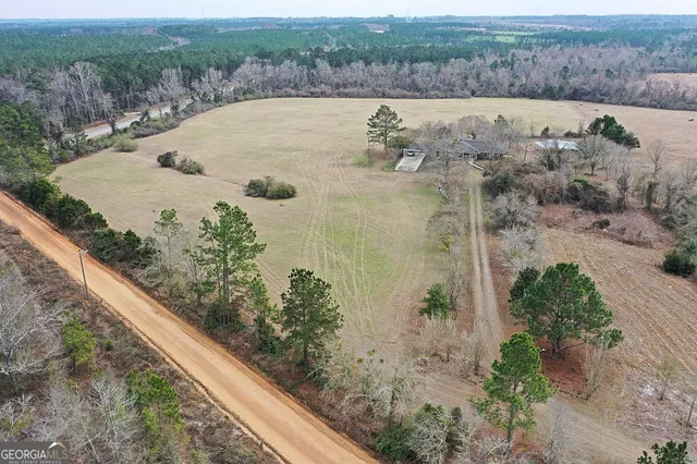 a view of a lake in the background