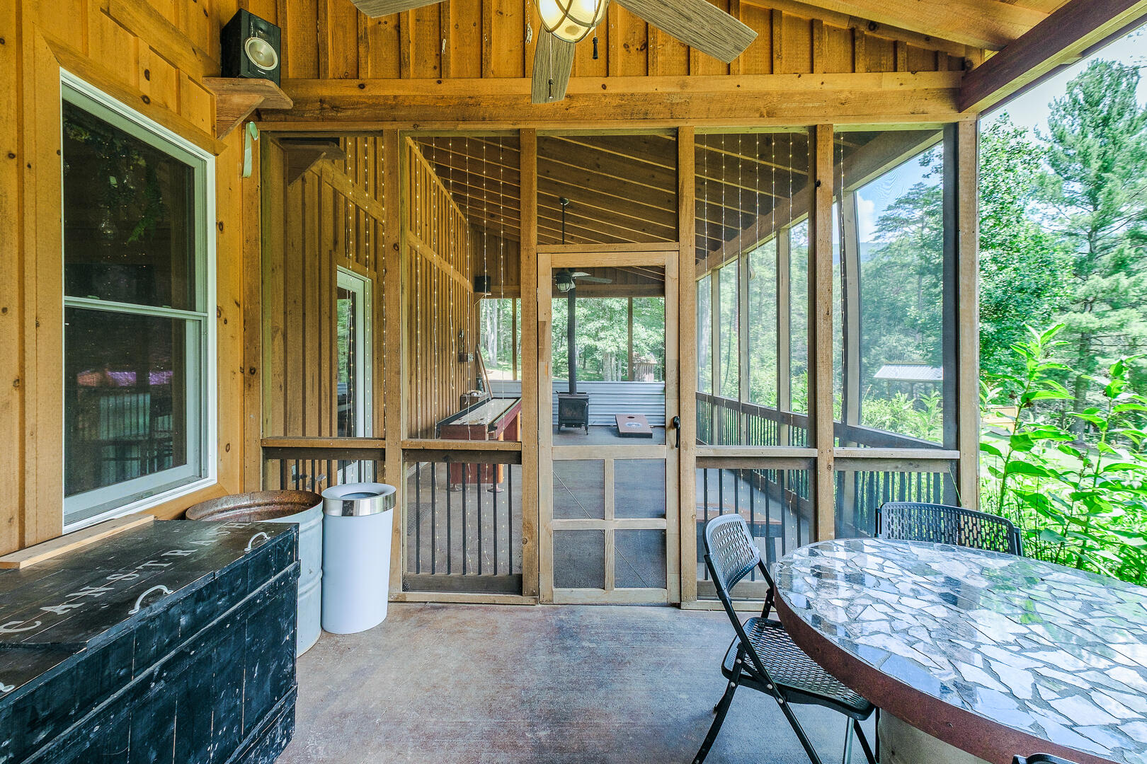 57 Hemlock Ridge Lane Catawba, VA 24070 - Photo 16 of 89 a view of balcony with two chairs and a table in a patio