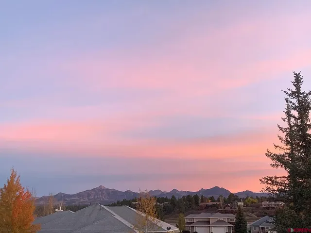 a view of city and mountain
