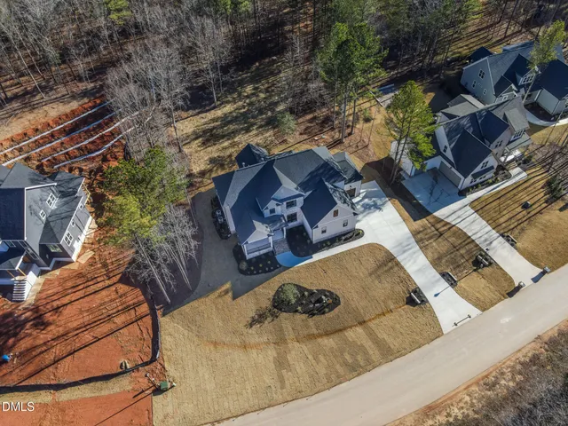 a bird view of a house