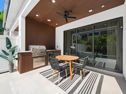 a outdoor space with furniture