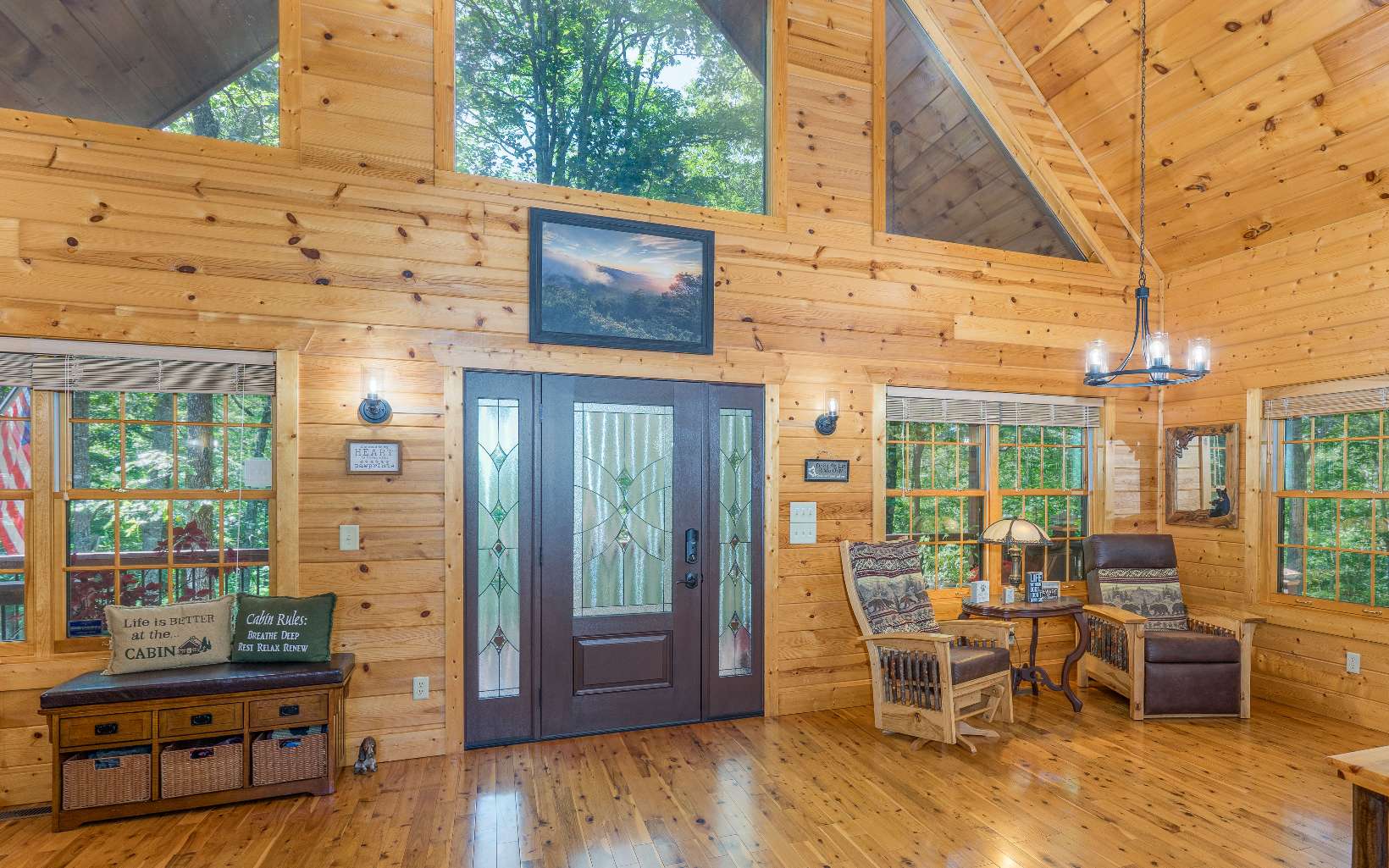 260 Berry Hl Road Murphy, NC 28906 - Photo 9 of 55 a dining room with wooden floor and outdoor seating