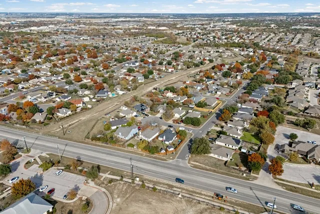 an aerial view of a city
