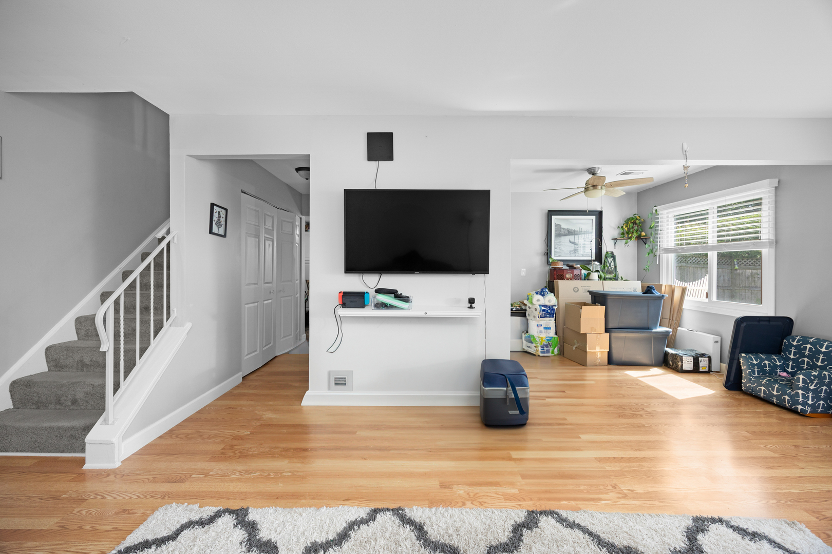 1100 Singleton Drive Roselle, IL 60172 - Photo 4 of 19 a living room with furniture and a flat screen tv