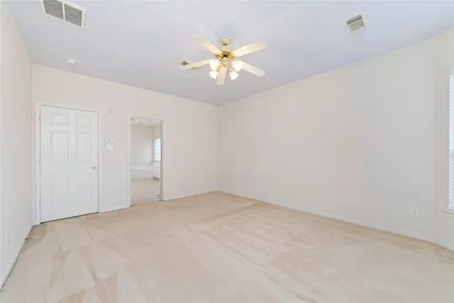 a bathroom with a sink vanity and a mirror