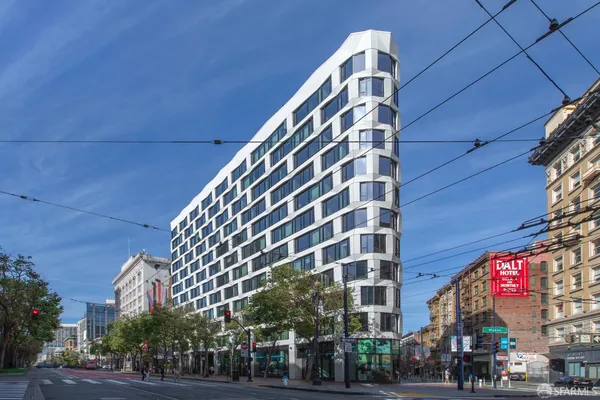 a view of a multi story building