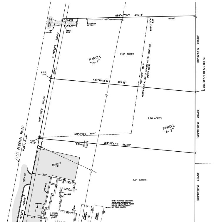 9530 Federal Road Howard City, MI 49329 - Photo 7 of 9 Splits A1 (2.33acres) and A2 (2.26acres)