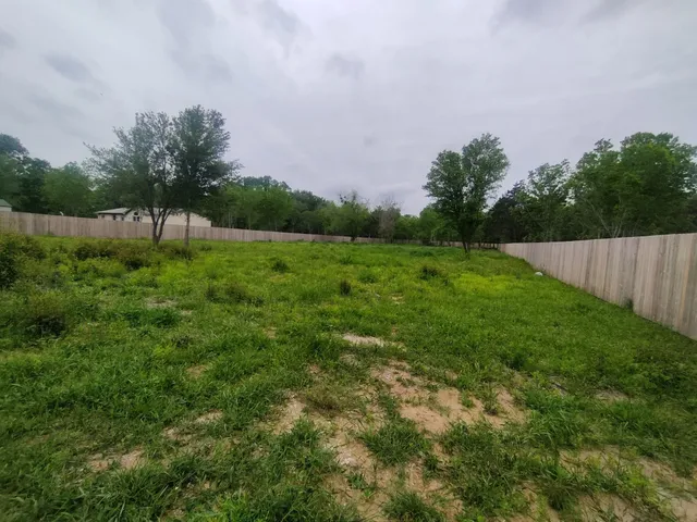 a view of a backyard