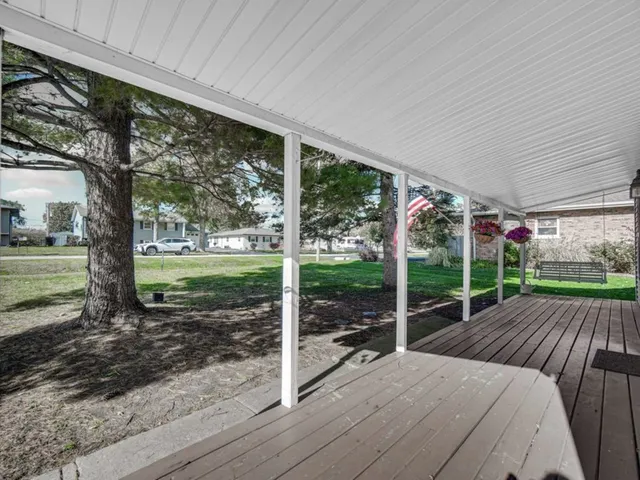 a house view with a garden space