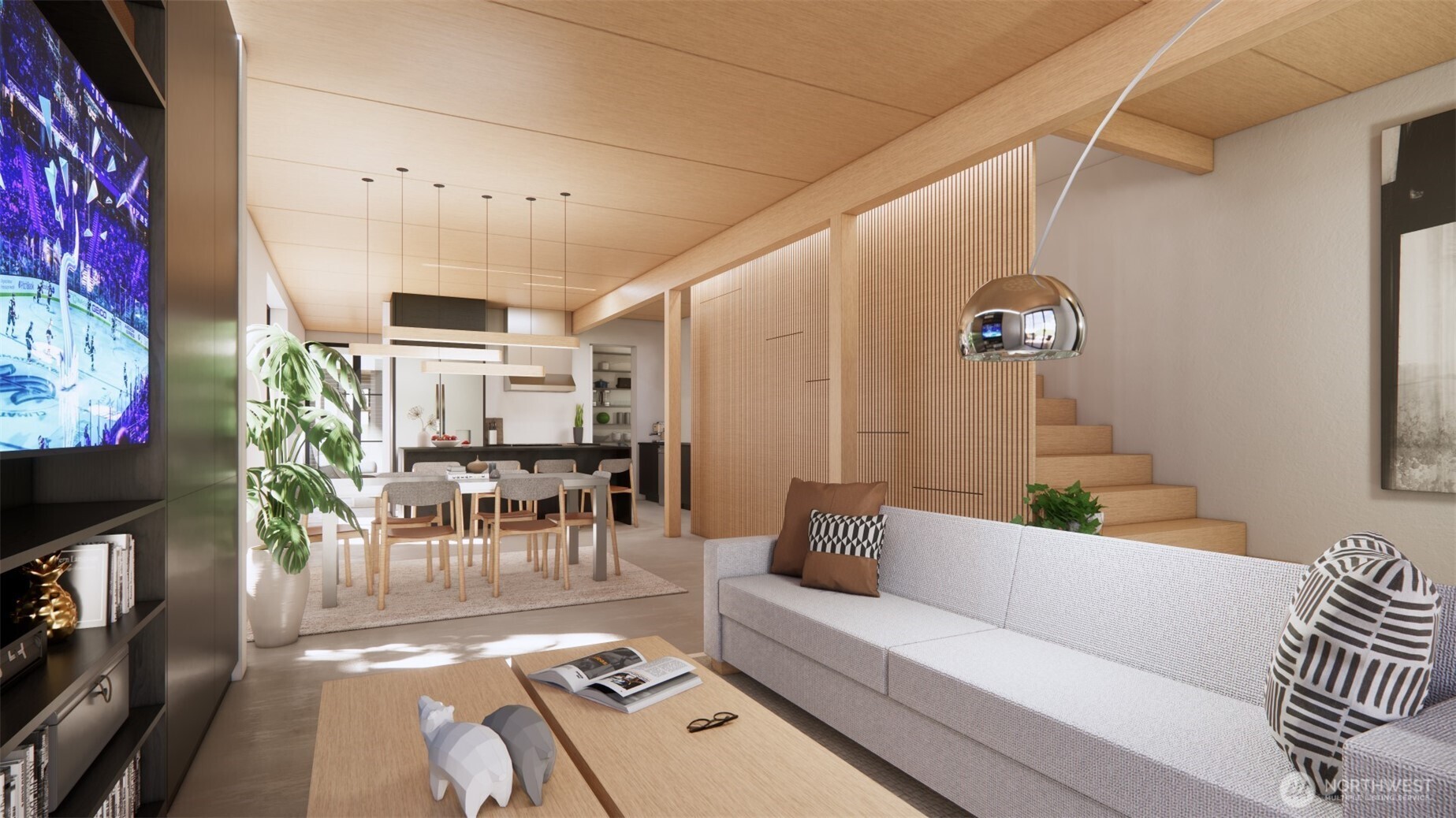 133 Northeast 60th Street Seattle, WA 98115 - Photo 3 of 16 a living room with furniture and a flat screen tv