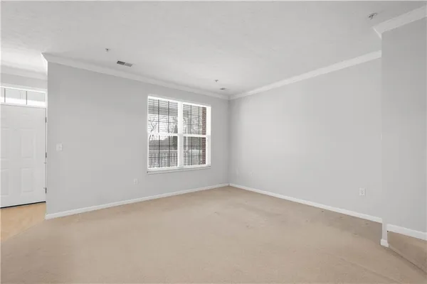 an empty room with a window