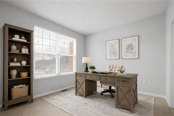 an empty room with a window