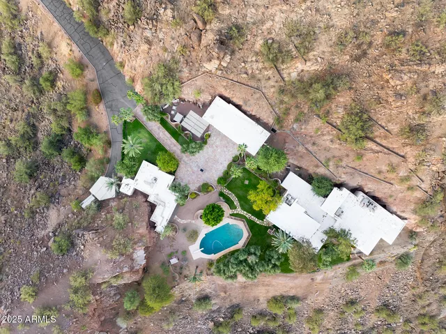 an aerial view of multiple house