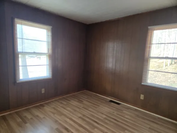 an empty room with a window