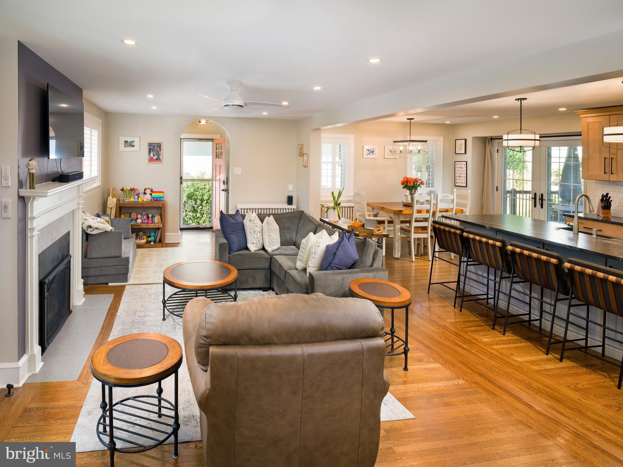 11 Shirley Road Narberth, PA 19072 - Photo 11 of 44 a living room with furniture and a flat screen tv