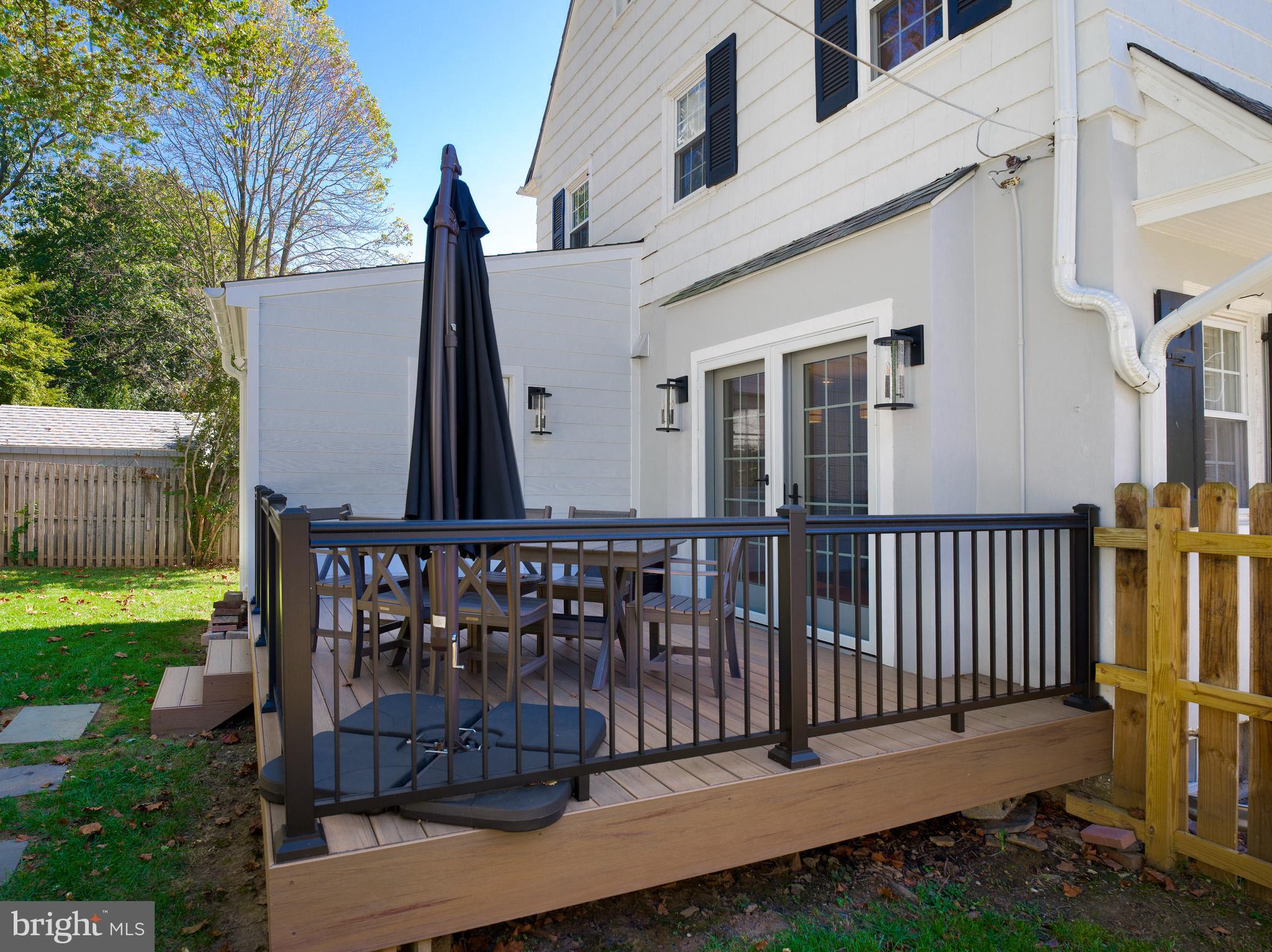 11 Shirley Road Narberth, PA 19072 - Photo 37 of 44 a view of a deck with a wooden fence