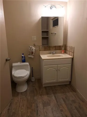 a bathroom with a sink and a toilet