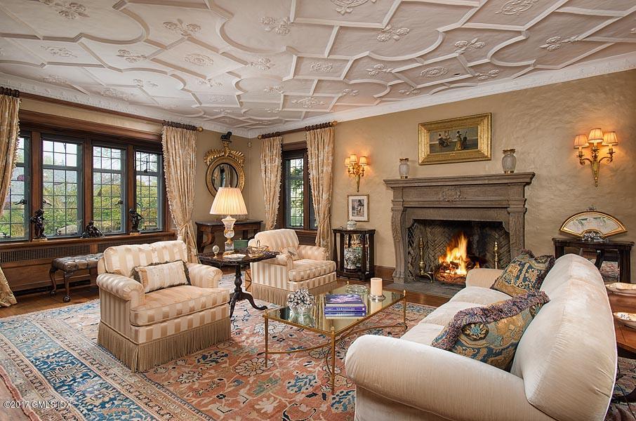 10 Flagler Drive Greenwich, CT 06830 - Photo 3 of 21 a living room with furniture and a fireplace