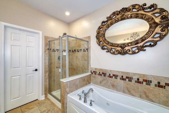 4579 Half Moon Drive, Unit D Yorkville, IL 60560 - Photo 17 of 44 a bathroom with a sink and a mirror
