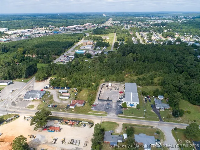 an aerial view of a city