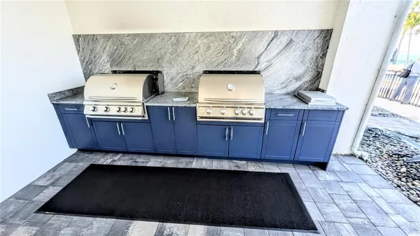 a swimming pool with window