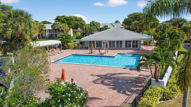 a view of a lake with a big yard