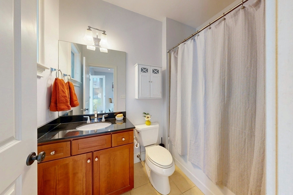 16 A Meehan Street, Unit 1 Boston, MA 02130 - Photo 12 of 16 a bathroom with a sink a toilet and mirror