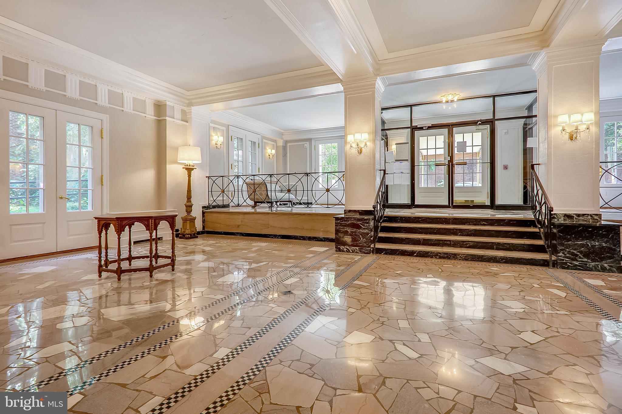 1661 Crescent Place Northwest, Unit 408 Washington, DC 20009 - Photo 15 of 57 Elegant Tiered Lobby with Side Ramp Access