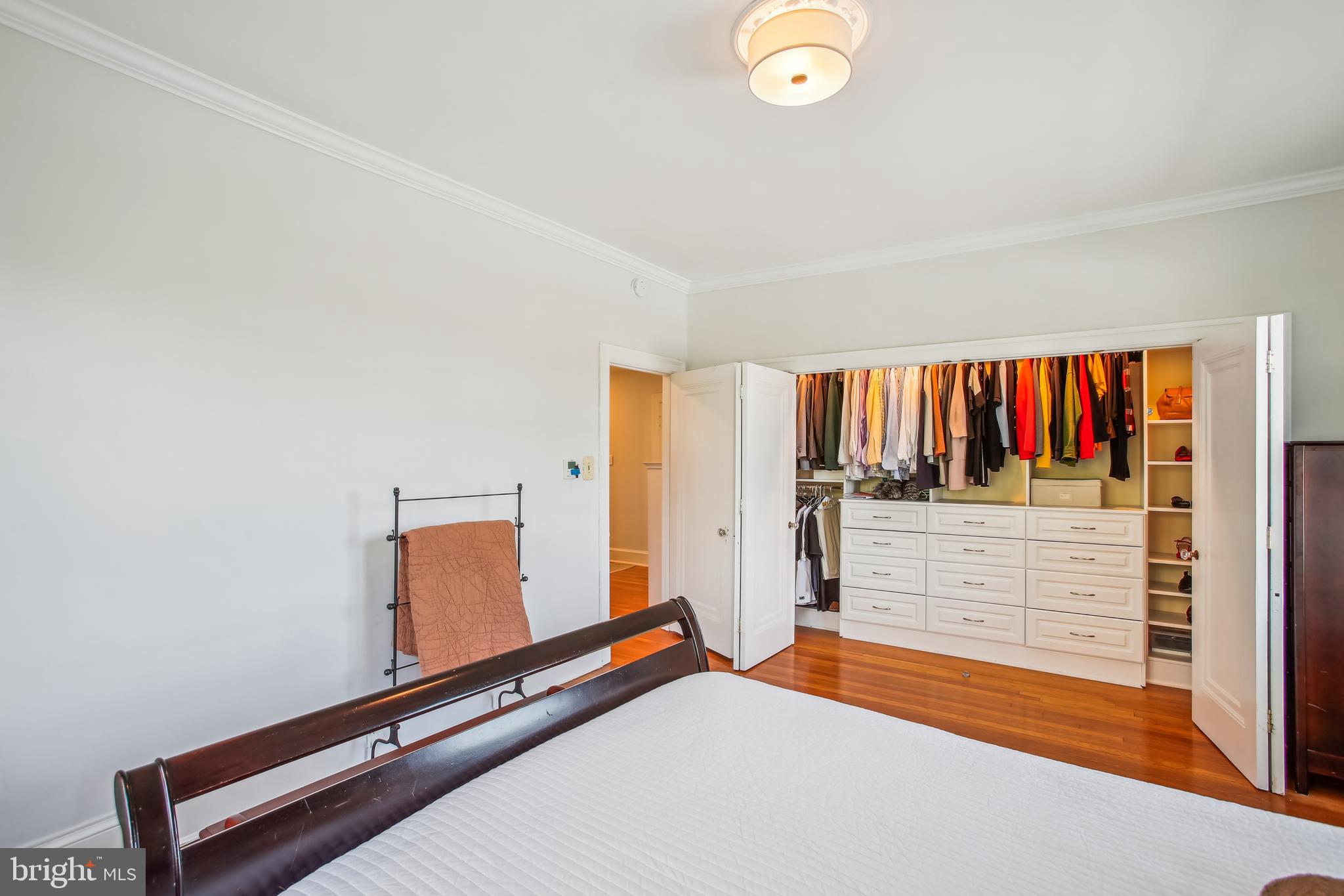 1661 Crescent Place Northwest, Unit 408 Washington, DC 20009 - Photo 41 of 57 Crown Molding & Hardwood Flooring Bedroom #1