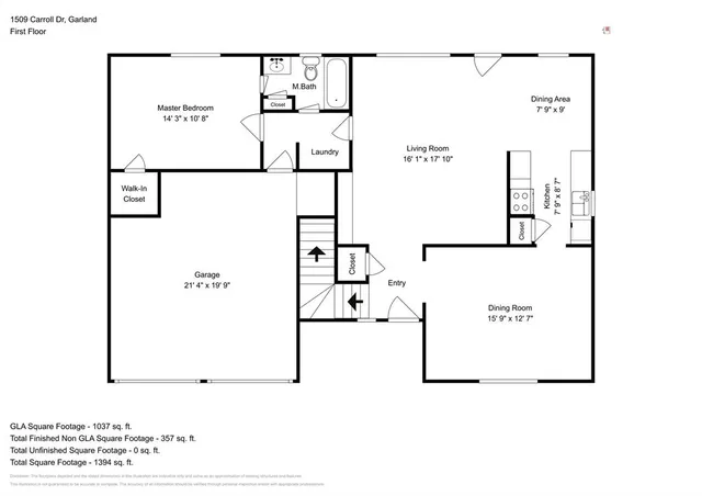 $2,245 | 1509 Carroll Drive, Garland, TX 75041
