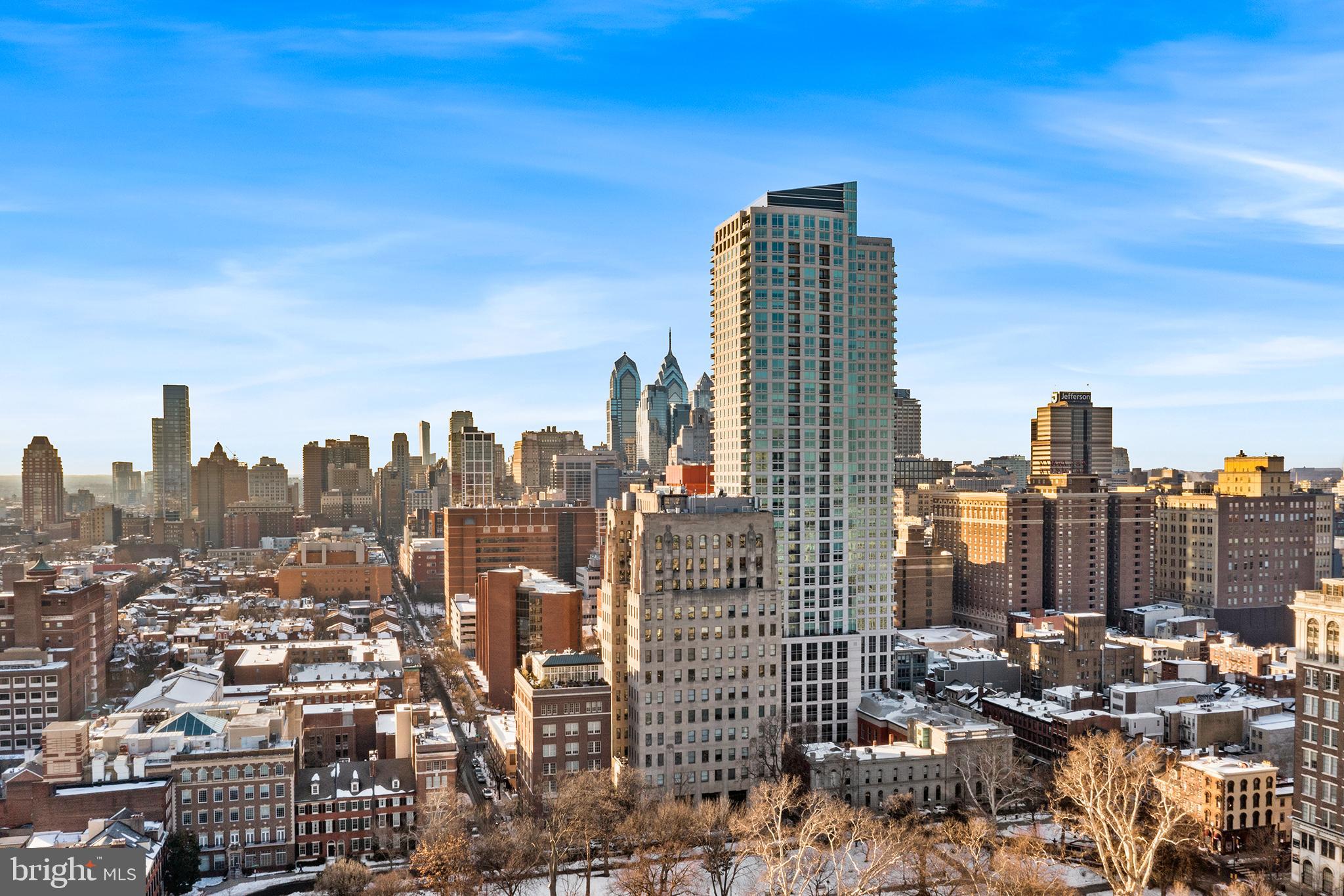 210 West Washington Square, Unit 6SW Philadelphia, PA 19106 - Photo 3 of 40 a view of a city with tall buildings in the background